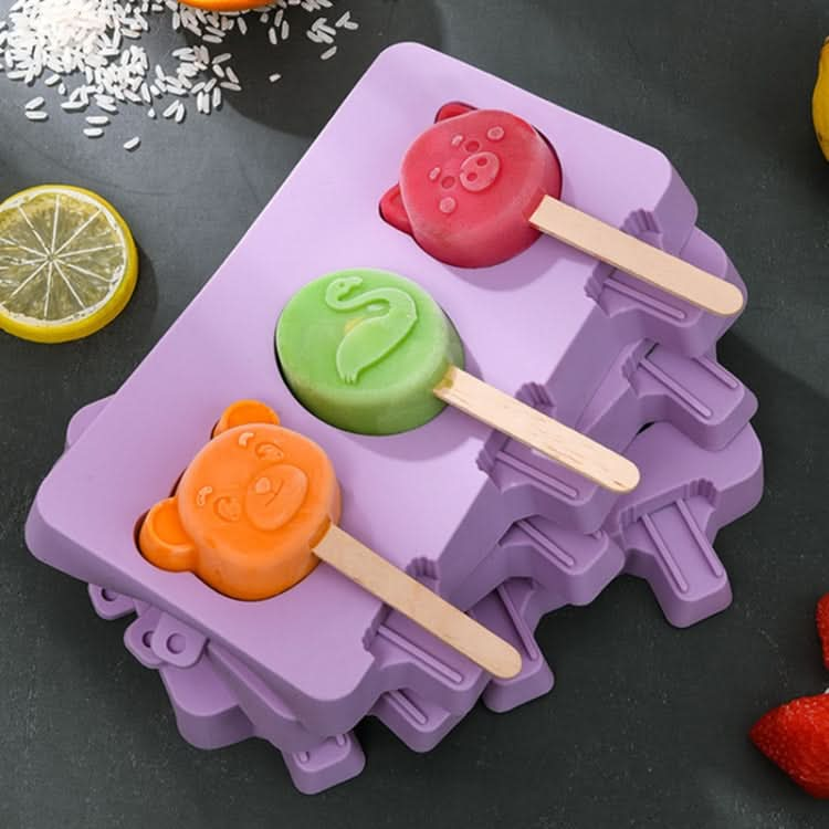 Homemade Children Cute Silicone Cartoon Popsicle Ice Cream Mould - Reluova