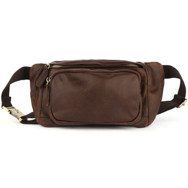 6364 Men Casual Messenger Chest Bag Retro Leather Multifunctional Waist Bag Reluova