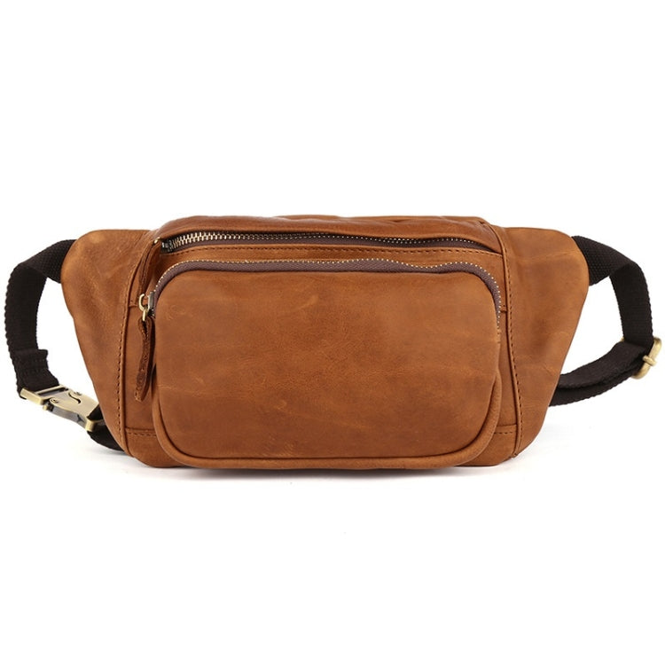 6364 Men Casual Messenger Chest Bag Retro Leather Multifunctional Waist Bag Reluova