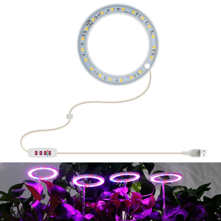 LED Plant Growth Lamp Full Spectroscopy Intelligent Timing Indoor Fill Light Ring Plant Lamp My Store