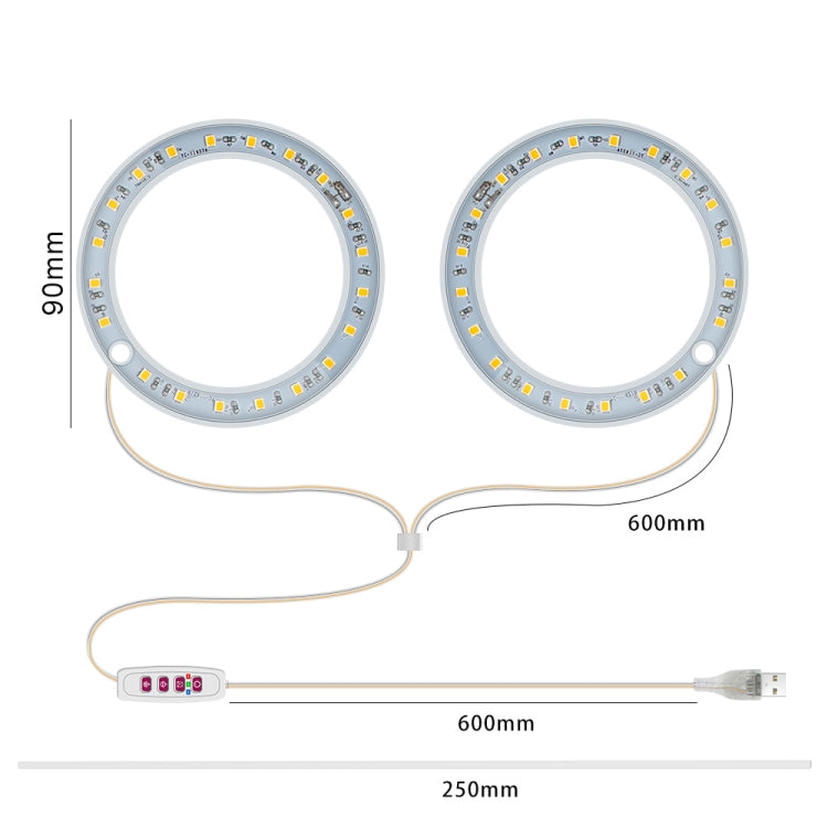 LED Plant Growth Lamp Full Spectroscopy Intelligent Timing Indoor Fill Light Ring Plant Lamp My Store