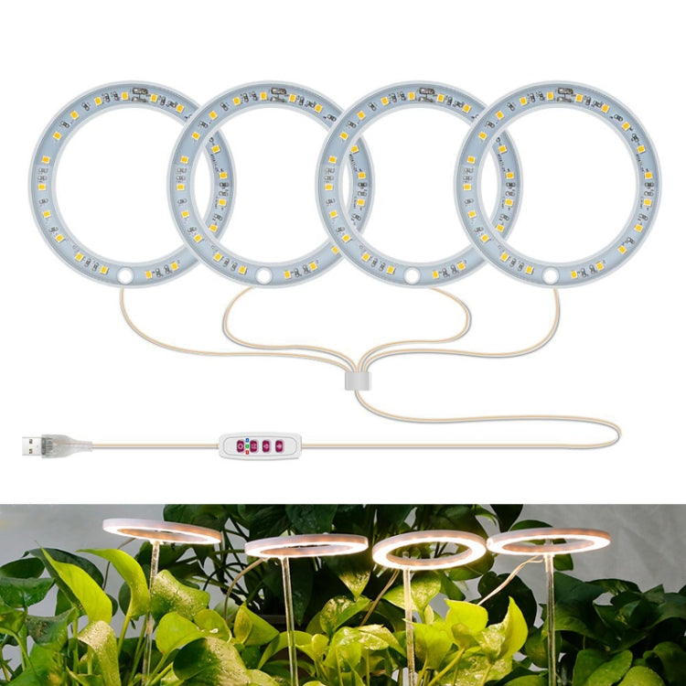 LED Plant Growth Lamp Full Spectroscopy Intelligent Timing Indoor Fill Light Ring Plant Lamp My Store