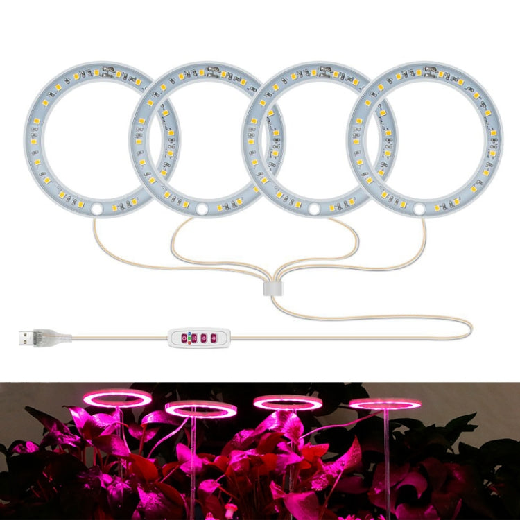 LED Plant Growth Lamp Full Spectroscopy Intelligent Timing Indoor Fill Light Ring Plant Lamp My Store