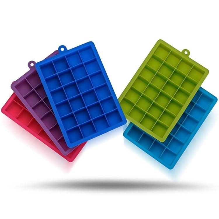 24 Grids Silicone Ice Cube Tray Molds Square Shape Ice Cube Maker Fruit Popsicle Ice Cream Mold-Reluova