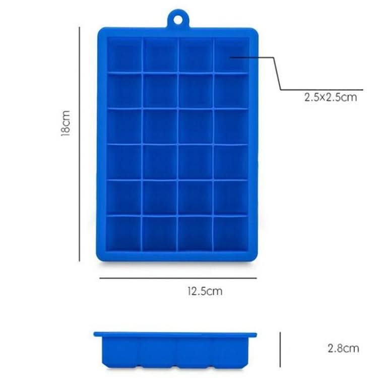 24 Grids Silicone Ice Cube Tray Molds Square Shape Ice Cube Maker Fruit Popsicle Ice Cream Mold-Reluova