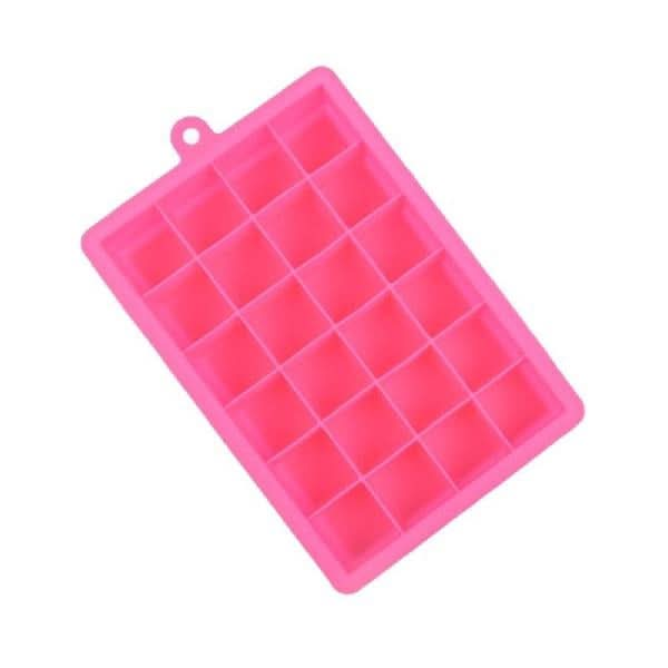 24 Grids Silicone Ice Cube Tray Molds Square Shape Ice Cube Maker Fruit Popsicle Ice Cream Mold-Reluova