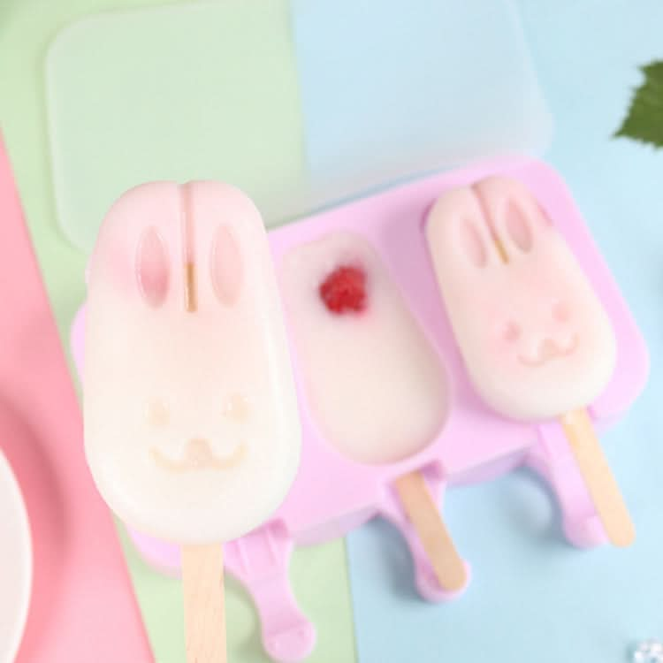 Cute Cartoon Silicone Ice Cream Popsicle Mold with Lid & Stick - Reluova