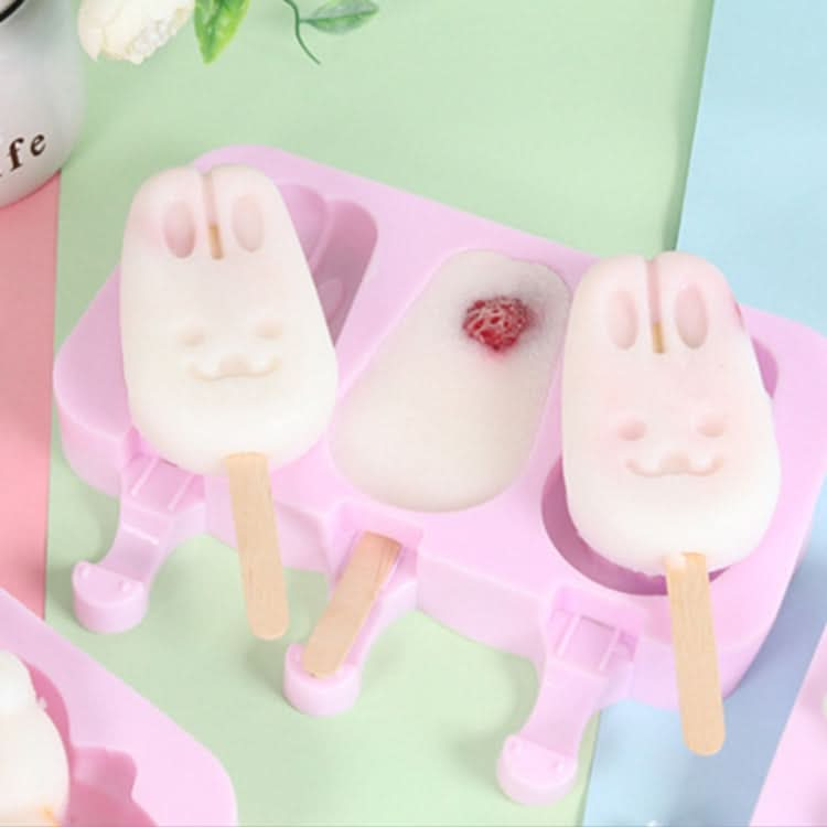 Cute Cartoon Silicone Ice Cream Popsicle Mold with Lid & Stick - Reluova