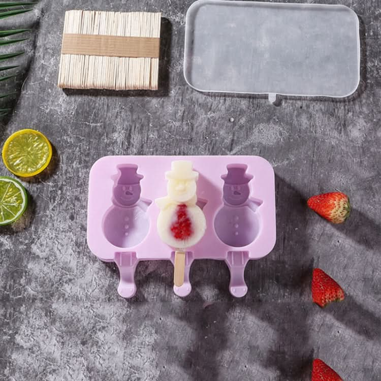 Cute Cartoon Silicone Ice Cream Popsicle Mold with Lid & Stick - Reluova