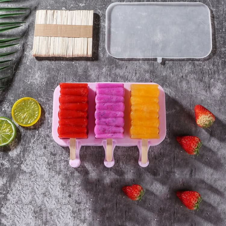 Cute Cartoon Silicone Ice Cream Popsicle Mold with Lid & Stick - Reluova