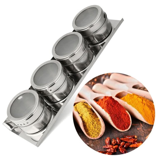 Stainless Steel Magnetic Kitchen Seasoning Cruet Set - Reluova