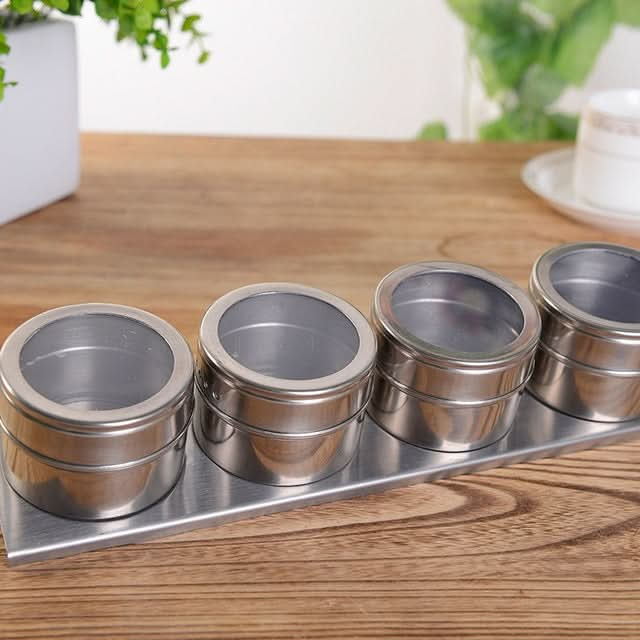 Stainless Steel Magnetic Kitchen Seasoning Cruet Set - Reluova