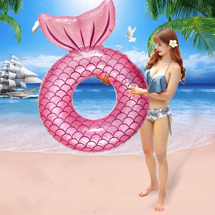 Adult Thickened Backrest Swimming Ring Mermaid Swim Ring