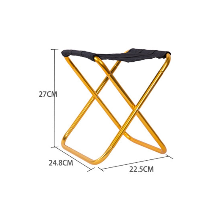 Outdoor Portable Camping Folding Chair 7075 Aluminum Alloy Fishing Barbecue Stool, Size: 24.5x22.5x27cm Reluova