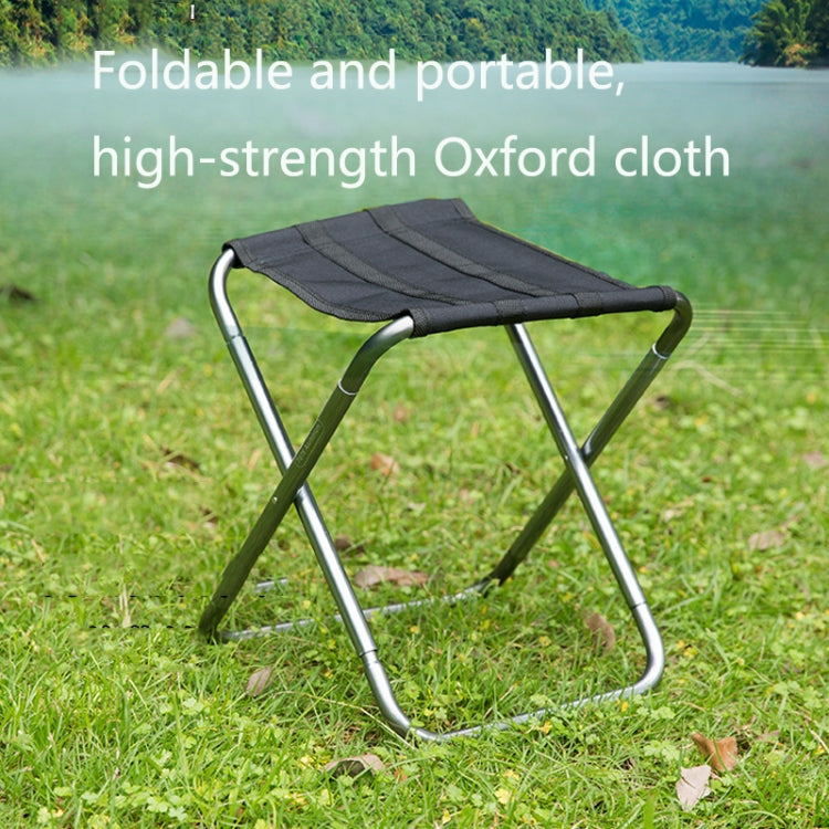 Outdoor Portable Camping Folding Chair 7075 Aluminum Alloy Fishing Barbecue Stool, Size: 24.5x22.5x27cm Reluova