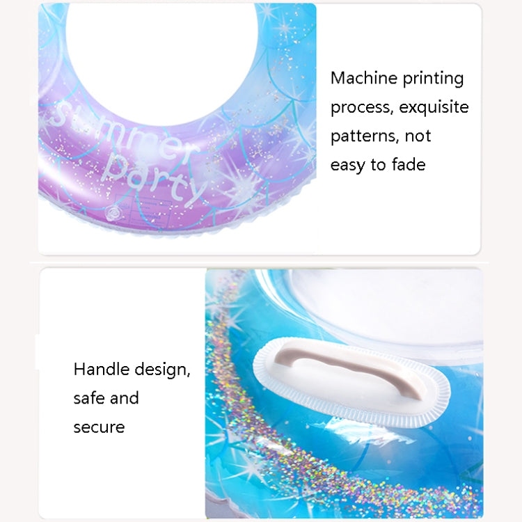 Sequins Starry Sky Mermaid Adult Swimming Ring Children Armpit Swimming Ring, Size: 70cm