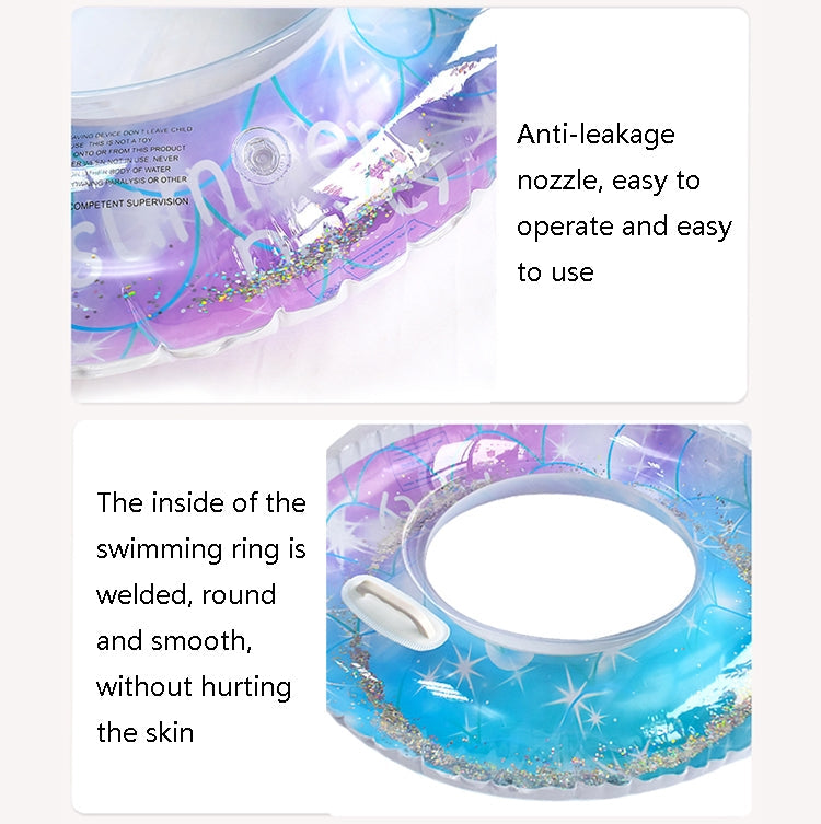 Sequins Starry Sky Mermaid Adult Swimming Ring Children Armpit Swimming Ring, Size: 70cm