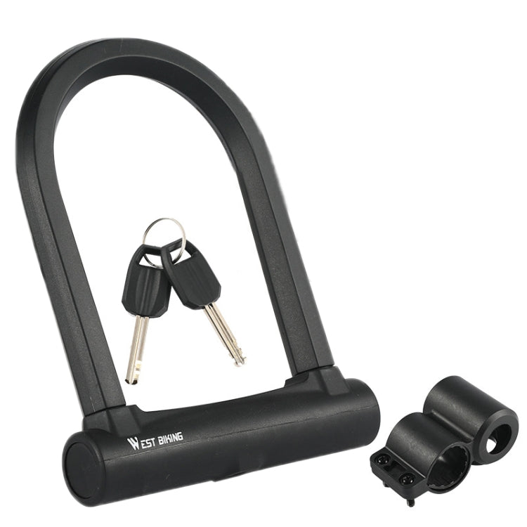 WEST BIKING Extra Large U-Shaped Bicycle Key Anti-Theft Lock Reluova