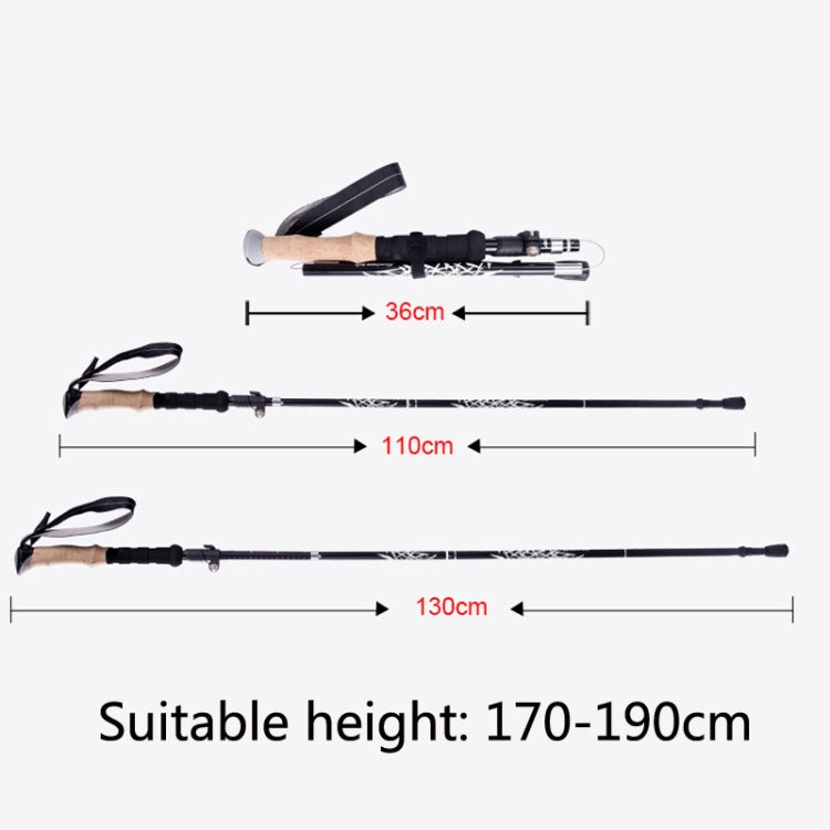 TUOBEIS TBS-006 Trekking Pole Ultra-Light Folding Trekking Mountain Climbing Crutch Reluova