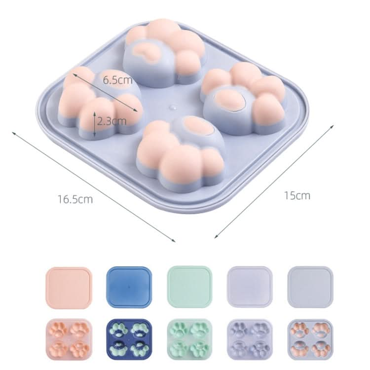 Household Cat Paw Shape Creative Silicone Ice Box Ice Cube Mold Ice Hockey DIY Food Supplement Box with Lid - Reluova