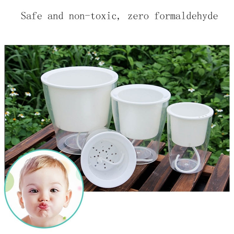 Fully Transparent Hydroponic Flower Pots Water Level Visible Non-Broken Glue Self-Absorbent Plastic Flower Pots My Store