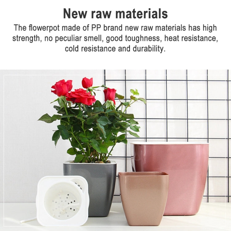 Imitation Metal Colorful Water Storage Plastic Flowerpot My Store