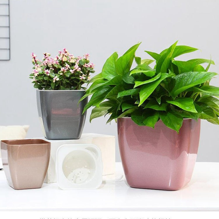 Imitation Metal Colorful Water Storage Plastic Flowerpot My Store