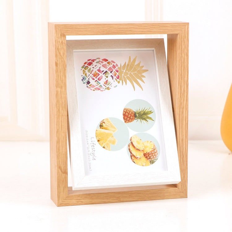 Wooden Rotating Double-Sided Swinging Table Photo Frame Size: My Store