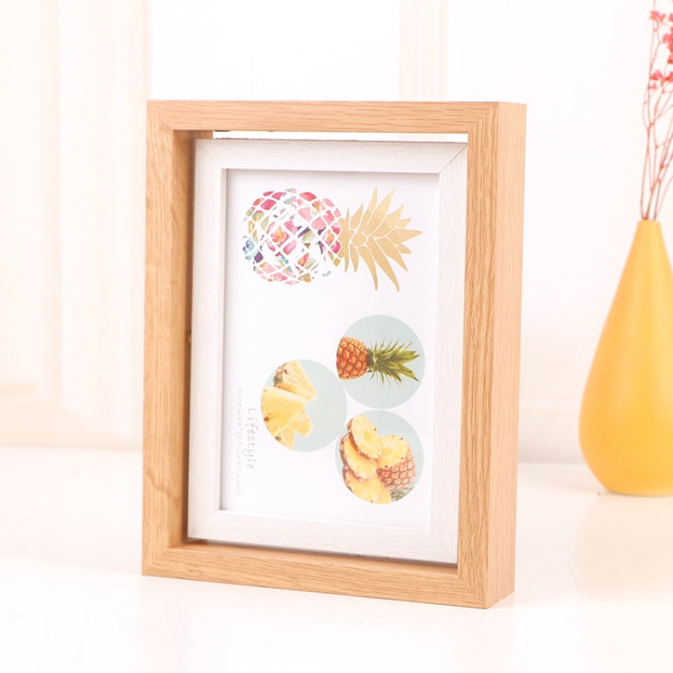 Wooden Rotating Double-Sided Swinging Table Photo Frame Size: