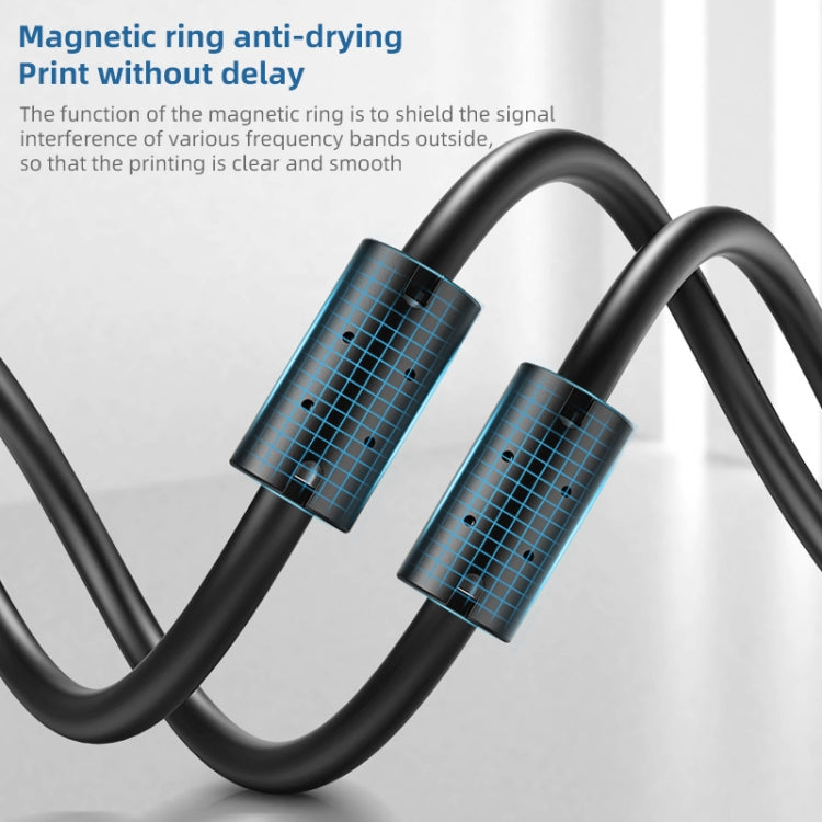 3 PCS Jasoz USB Printing Data Cable Oxygen-Free Copper Core, Cable Length:-Reluova