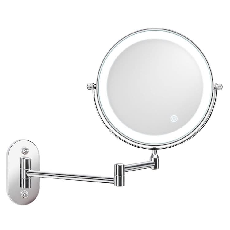 8 Inch Wall-Mounted Double-Sided Makeup Mirror LED Three-Tone Light Bathroom Mirror-Reluova