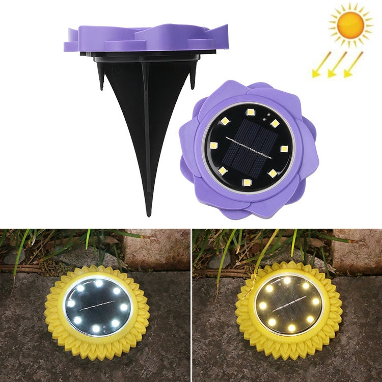 2 PCS 8 LEDs Solar Petals Buried Lamp Waterproof Garden Lawn Light, Specification:-Reluova