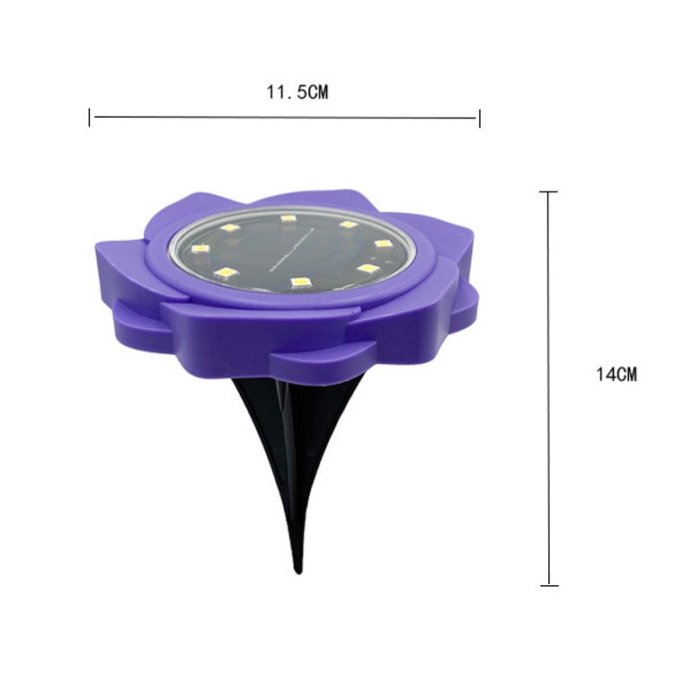 2 PCS 8 LEDs Solar Petals Buried Lamp Waterproof Garden Lawn Light, Specification:-Reluova