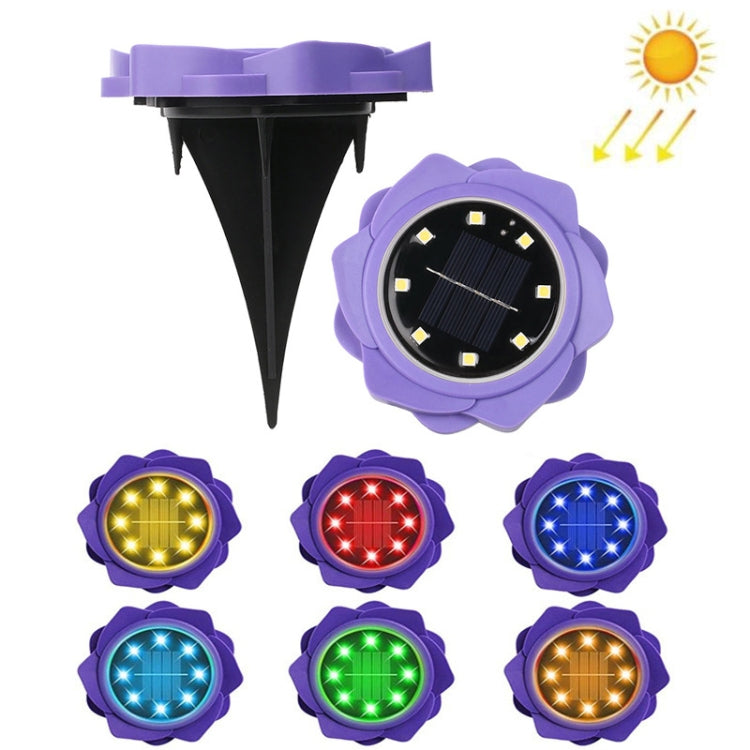 2 PCS 8 LEDs Solar Petals Buried Lamp Waterproof Garden Lawn Light, Specification:-Reluova