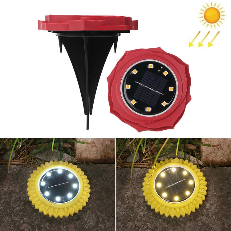 2 PCS 8 LEDs Solar Petals Buried Lamp Waterproof Garden Lawn Light, Specification:-Reluova