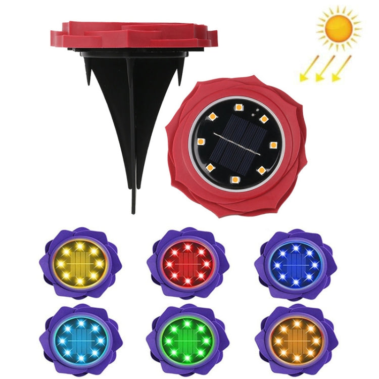 2 PCS 8 LEDs Solar Petals Buried Lamp Waterproof Garden Lawn Light, Specification:-Reluova