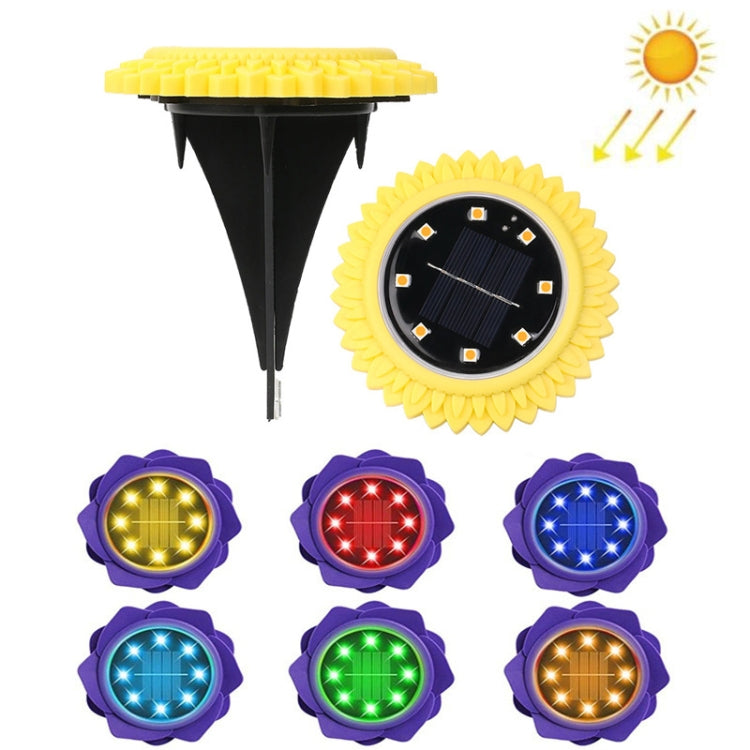 2 PCS 8 LEDs Solar Petals Buried Lamp Waterproof Garden Lawn Light, Specification:-Reluova