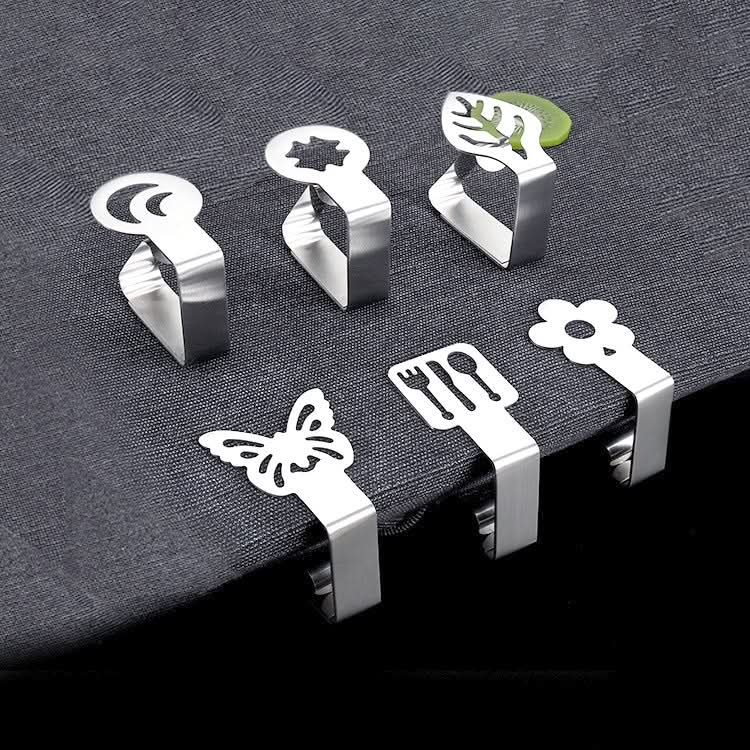 Stainless Steel Tablecloth Clip Graphics Tablecloth Clip High-Elastic Moving Fixing Clip Reluova