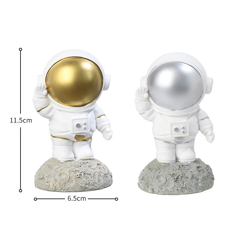 Resin Crafts Space Astronaut Ornaments Home Office Desktop Ornaments Children Gift, Style: Sitting With Heart Gold