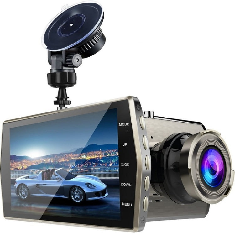 4-Inch HD 1080P Dual-Lens Night Vision Front And Rear Video Driving Recorder-Reluova