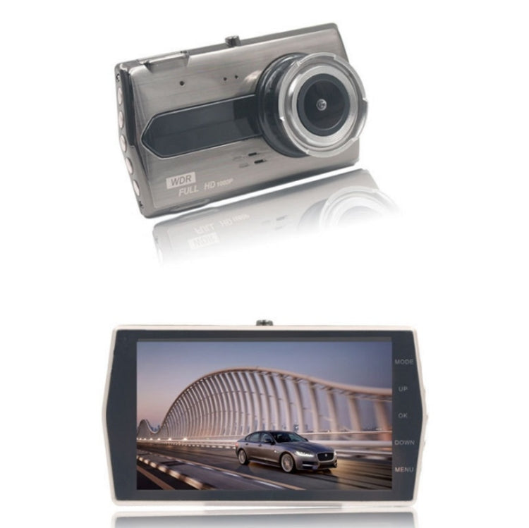 4-Inch HD 1080P Dual-Lens Night Vision Front And Rear Video Driving Recorder-Reluova