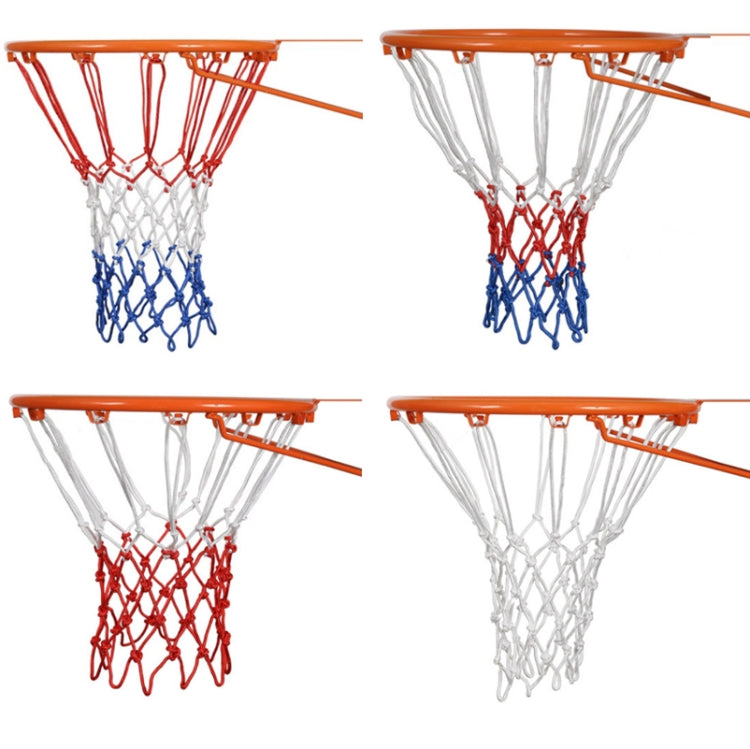 Outdoor Round Rope Basketball Net, Colour: 5.0mm Long Heavy Polyester(Red White Blue) Reluova