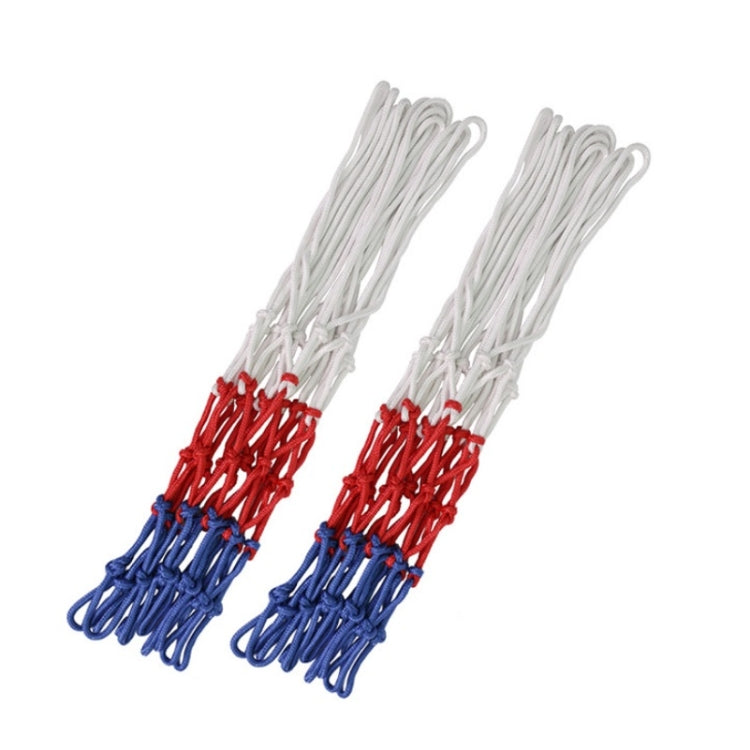 Outdoor Round Rope Basketball Net, Colour: 5.0mm Long Heavy Polyester(Red White Blue) Reluova