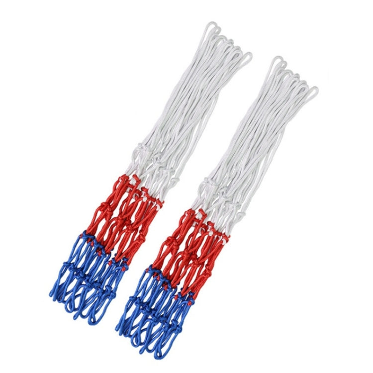 Outdoor Round Rope Basketball Net, Colour: 5.0mm Long Heavy Polyester(Red White Blue)