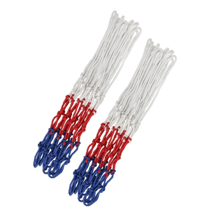 Outdoor Round Rope Basketball Net, Colour: 5.0mm Long Heavy Polyester(Red White Blue) Reluova