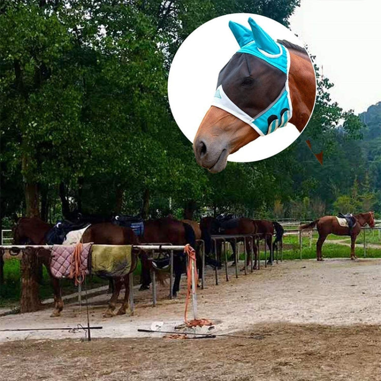 Elastic Breathable Horse Mask Anti-Mosquito And Insect-Proof Cover