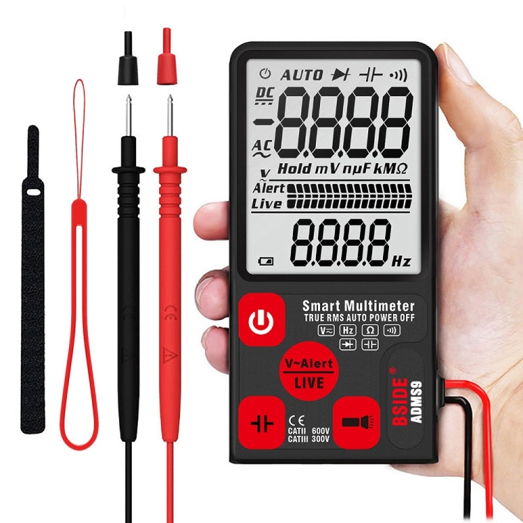 BSIDE ADMS9 Large-Screen Display Intelligent Automatic No Gear Shifting Ultra-Thin Digital Multimeter