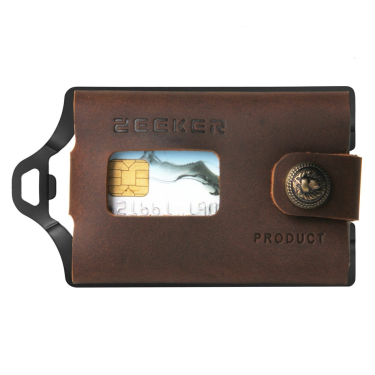 ZEEKER JK04 Metal Card Holder Leather EDC Wallet Stainless Steel Multifunction Card Holder