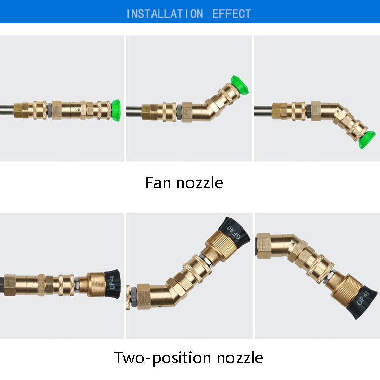 Car Wash Machine With High Pressure Air Conditioning Cleaning Nozzle 1/4 Copper Rotary Bending Joint 360 Degree Rotation Universal Fast Plug ÎҵÄÉ̵ê