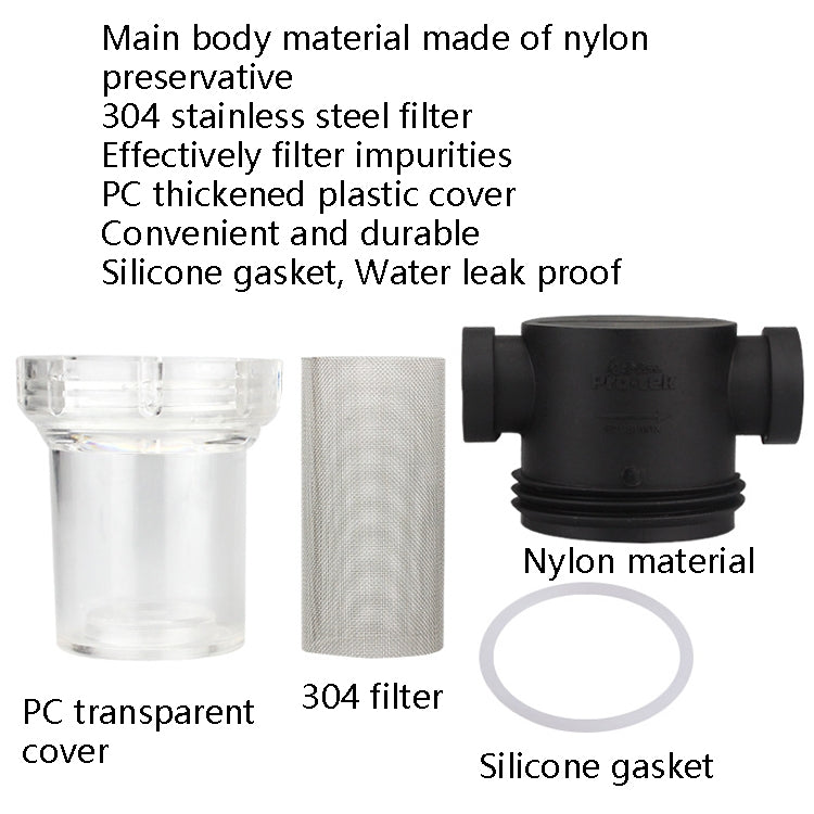 Water Pipe Front Plastic Filter Garden Irrigation Water Purifier, Specification: My Store